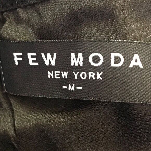 FEW MODA Floral Lace High Neck Short Dress M Demure Sweet Blue Silver Black - Picture 5 of 7